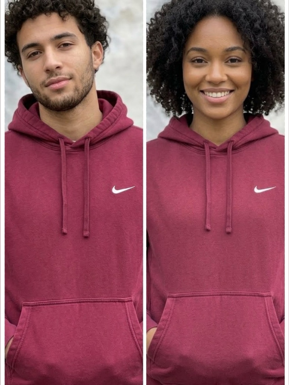 Nike Maroon Pullover Hoodie Size M